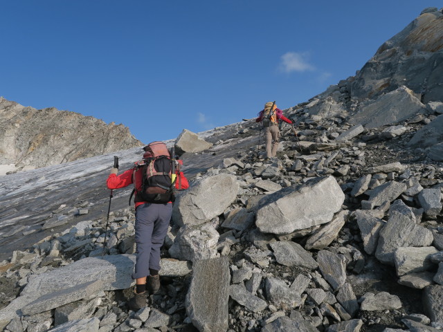 Gudrun und Christoph neben dem Wei&szlig;zintferner (27. Aug.)