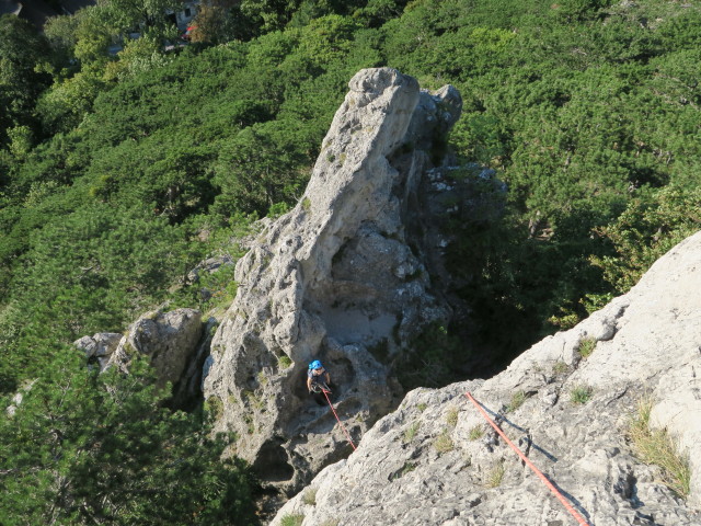 Glocknergrat: Sabine in der 2. Seillänge