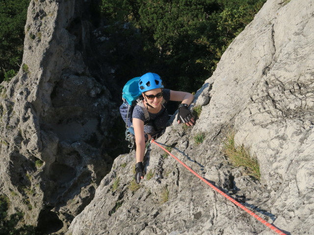 Glocknergrat: Sabine in der 2. Seillänge