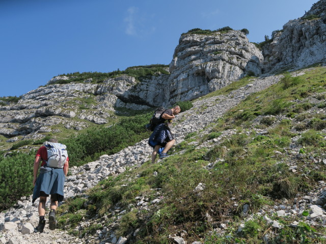 Erich und Lin zwischen Großem Kar und Heli-Kraft-Klettersteig (8. Sep.)