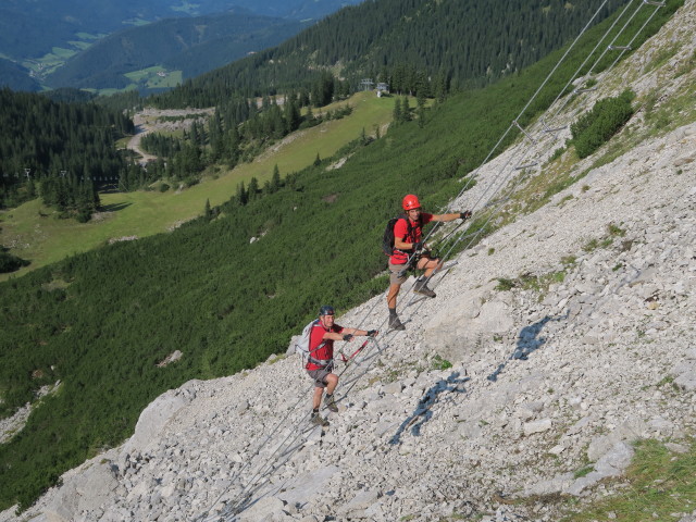 Heli-Kraft-Klettersteig: Erich und Jörg auf der Riesenleiter (8. Sep.)