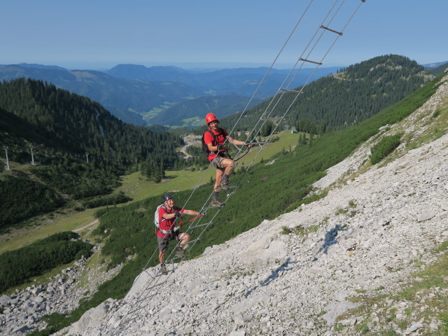 Heli-Kraft-Klettersteig: Erich und Jörg auf der Riesenleiter (8. Sep.)