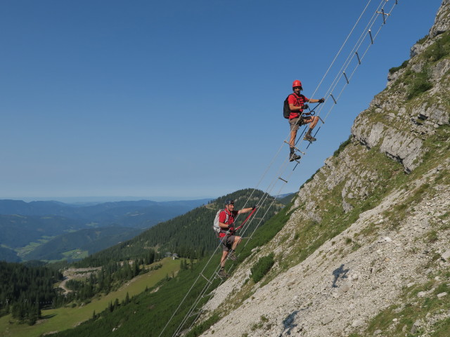 Heli-Kraft-Klettersteig: Erich und Jörg auf der Riesenleiter (8. Sep.)