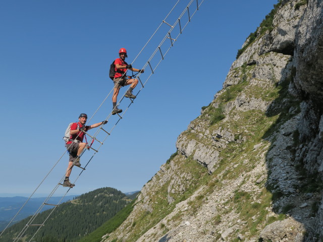 Heli-Kraft-Klettersteig: Erich und Jörg auf der Riesenleiter (8. Sep.)