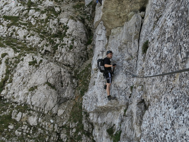 Heli-Kraft-Klettersteig: Lin zwischen Riesenleiter und 1. Seilbrücke (8. Sep.)