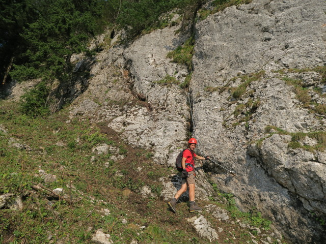 Bergmandl-Klettersteig: Jörg beim Einstieg (8. Sep.)