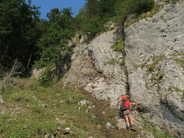 Bergmandl-Klettersteig: Jörg beim Einstieg (8. Sep.)