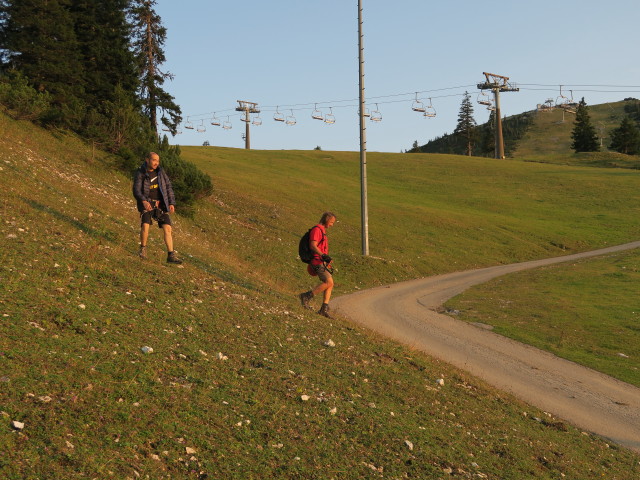 Lin und Jörg zwischen Bergmandl-Klettersteig und Hochkarboden (8. Sep.)