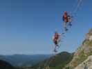 Heli-Kraft-Klettersteig: Erich und Jörg auf der Riesenleiter (8. Sep.)