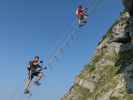 Heli-Kraft-Klettersteig: Lin und Erich auf der Riesenleiter (8. Sep.)