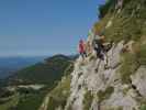 Heli-Kraft-Klettersteig: Erich und Lin zwischen Riesenleiter und 1. Seilbrücke (8. Sep.)