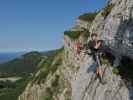 Heli-Kraft-Klettersteig: Erich und Lin zwischen Riesenleiter und 1. Seilbrücke (8. Sep.)