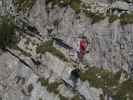 Heli-Kraft-Klettersteig: Erich auf der 1. Seilbrücke (8. Sep.)