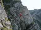 Heli-Kraft-Klettersteig: Jörg auf der 1. Seilbrücke (8. Sep.)