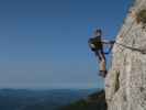 Heli-Kraft-Klettersteig: Lin zwischen 2. und 3. Seilbrücke (8. Sep.)