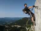 Heli-Kraft-Klettersteig: Lin zwischen 2. und 3. Seilbrücke (8. Sep.)