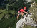 Heli-Kraft-Klettersteig: Jörg zwischen 2. und 3. Seilbrücke (8. Sep.)