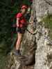 Bergmandl-Klettersteig: Jörg am 1. Pfeiler (8. Sep.)