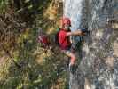 Bergmandl-Klettersteig: Erich und Jörg am 2. Pfeiler (8. Sep.)