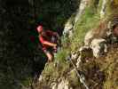 Bergmandl-Klettersteig: Jörg und Erich am 2. Pfeiler (8. Sep.)