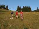 Lin, Jörg und Erich zwischen Bergmandl-Klettersteig und Hochkarboden (8. Sep.)