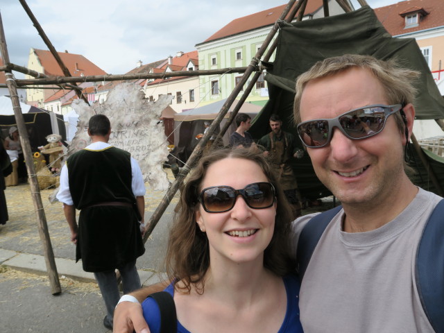 Sabine und ich am Hauptplatz