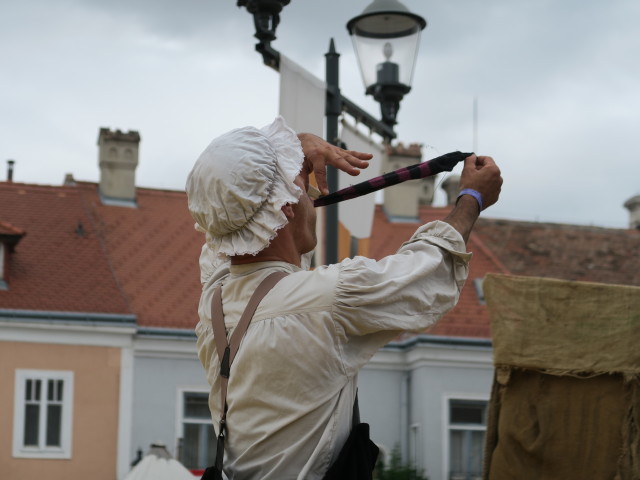 Gaukler Pompo bei der Pestsäule