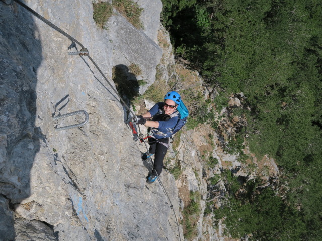 Gebirgsvereins-Klettersteig: Sabine in der Weningerwand