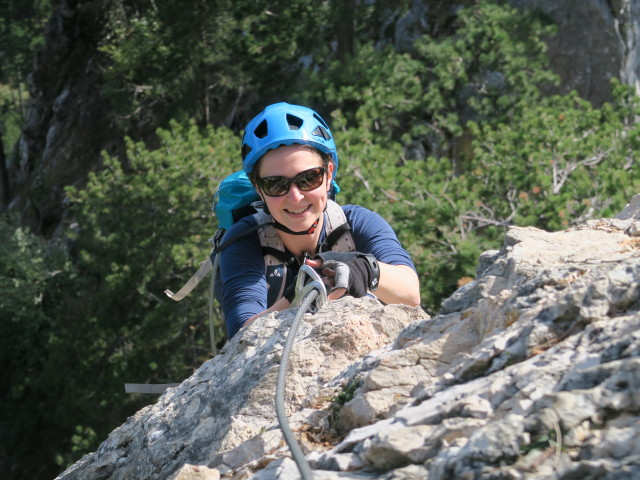 Gebirgsvereins-Klettersteig: Sabine in der Pannoniawand