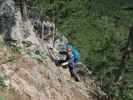 Gebirgsvereins-Klettersteig: Sabine im Braunerwandl