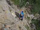 Gebirgsvereins-Klettersteig: Sabine in der Weningerwand