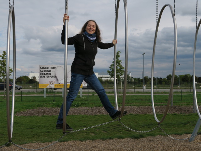 Sabine in der Station 'Klettertour'