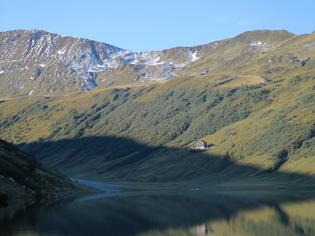 Tappenkarseehütte vom Tappenkarsee aus