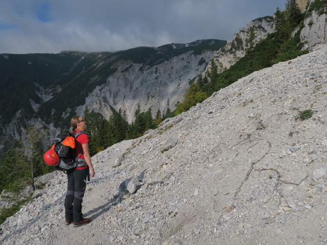Carmen am Holzknechtsteig zwischen Bachingerbr&uuml;ndl und Haid-Klettersteig