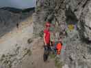 Königschusswand-Klettersteig: Carmen beim Einstieg