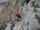 Königschusswand-Klettersteig: Carmen im mittleren Teil