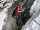 Königschusswand-Klettersteig: Carmen in der Höhle