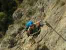 Pittentaler Klettersteig: Sabine in der Schlüsselstelle