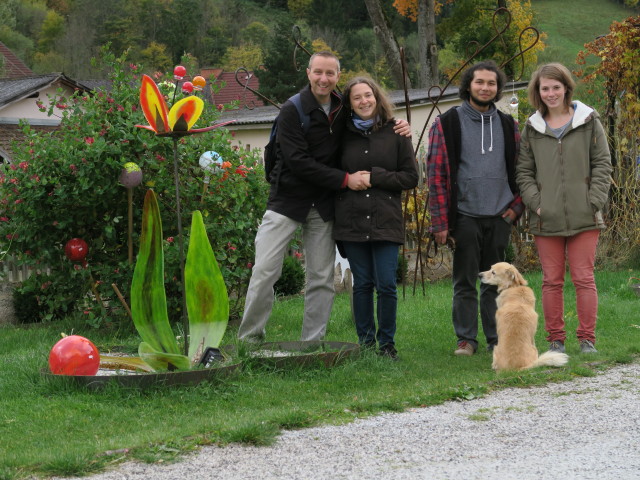 Ich, Sabine, Martin und Hannelore in der Schauglash&uuml;tte Kaiserhof