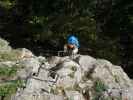 Wildenauer-Klettersteig: Sabine in der Einstiegswand