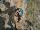 Wildenauer-Klettersteig: Sabine in der Einstiegswand