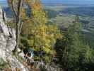 Wildenauer-Klettersteig: Sabine in der Einstiegswand