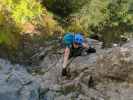 Wildenauer-Klettersteig: Sabine nach der Schlüsselstelle