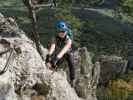 Wildenauer-Klettersteig: Sabine in der Schlusswand