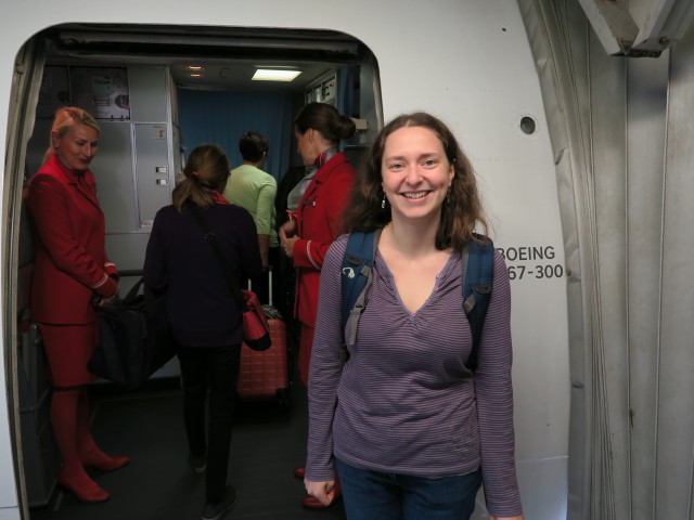 Sabine im Flughafen Wien-Schwechat, 179 m (4. Nov.)