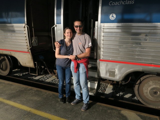 Sabine und ich in der Miami Station (5. Nov.)