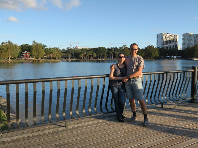 Sabine und ich im Lake Eola Park in Orlando (5. Nov.)