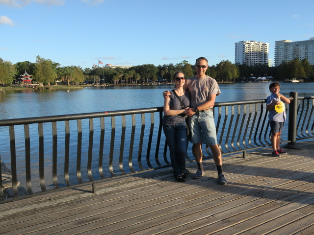 Sabine und ich im Lake Eola Park in Orlando (5. Nov.)