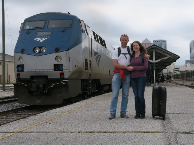 Ich und Sabine in der Tampa Union Station (10. Nov.)