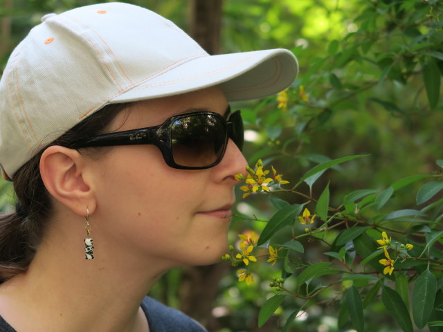 Sabine in den Sunken Gardens in St. Petersburg (11. Nov.)